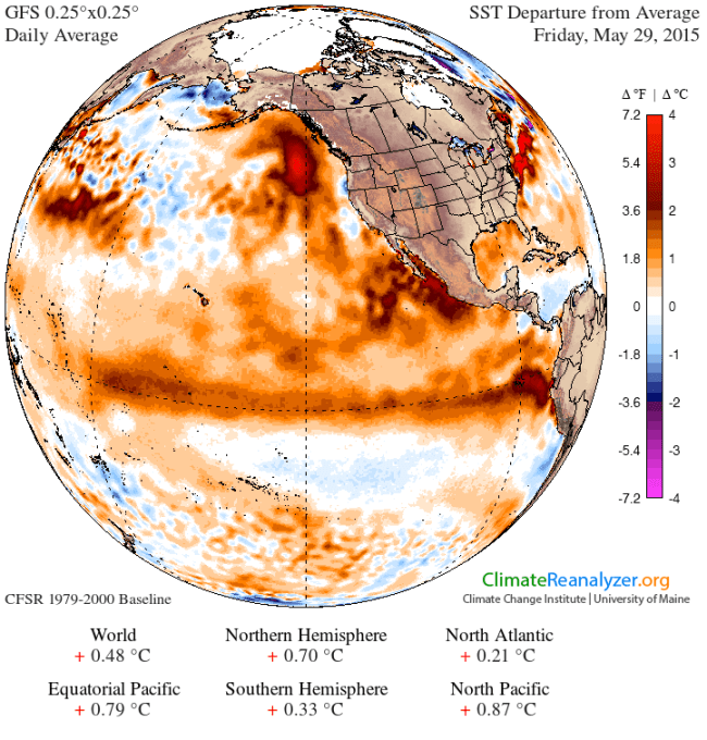 SST Anomaly 29 May 2015