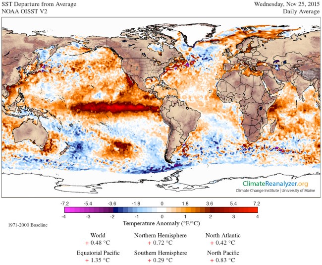 SST Anomaly 26 November 2015